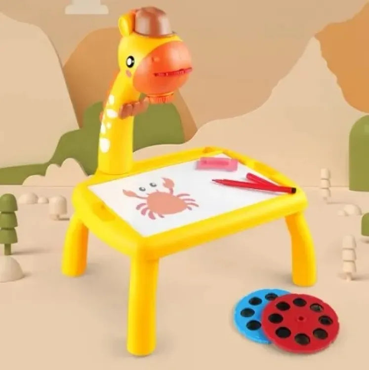 Giraffe Projector Painting Table | LED Projecting Drawing At Table For Kids