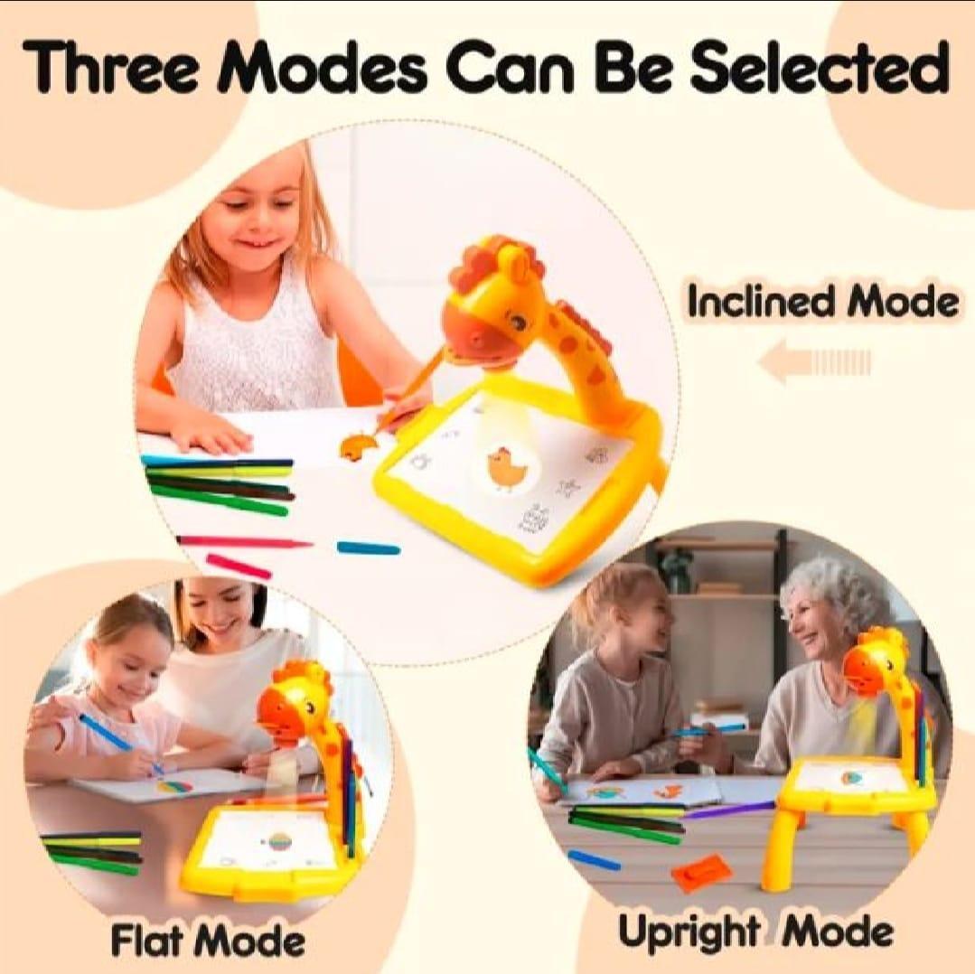 Giraffe Projector Painting Table | LED Projecting Drawing At Table For Kids