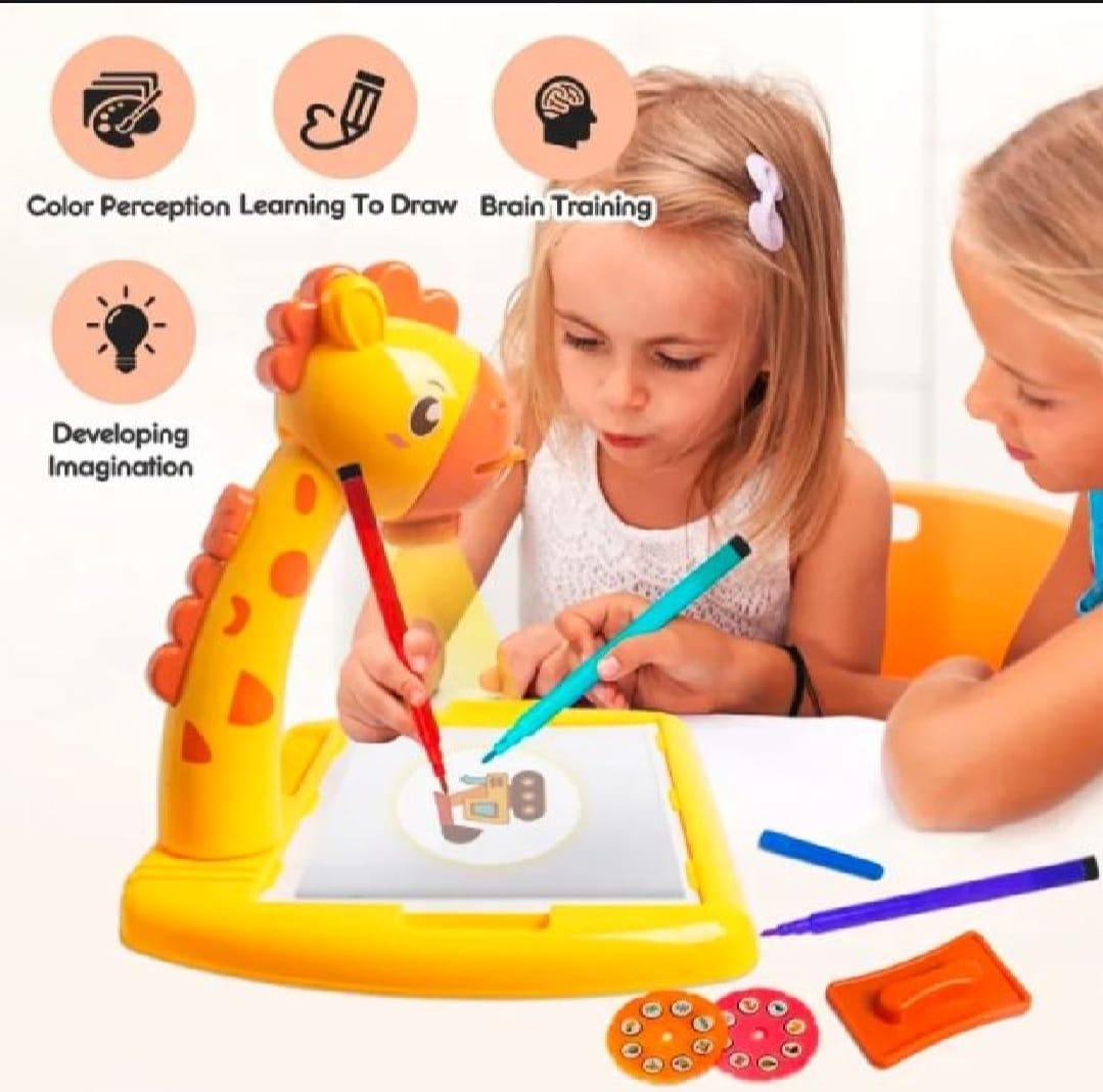 Giraffe Projector Painting Table | LED Projecting Drawing At Table For Kids